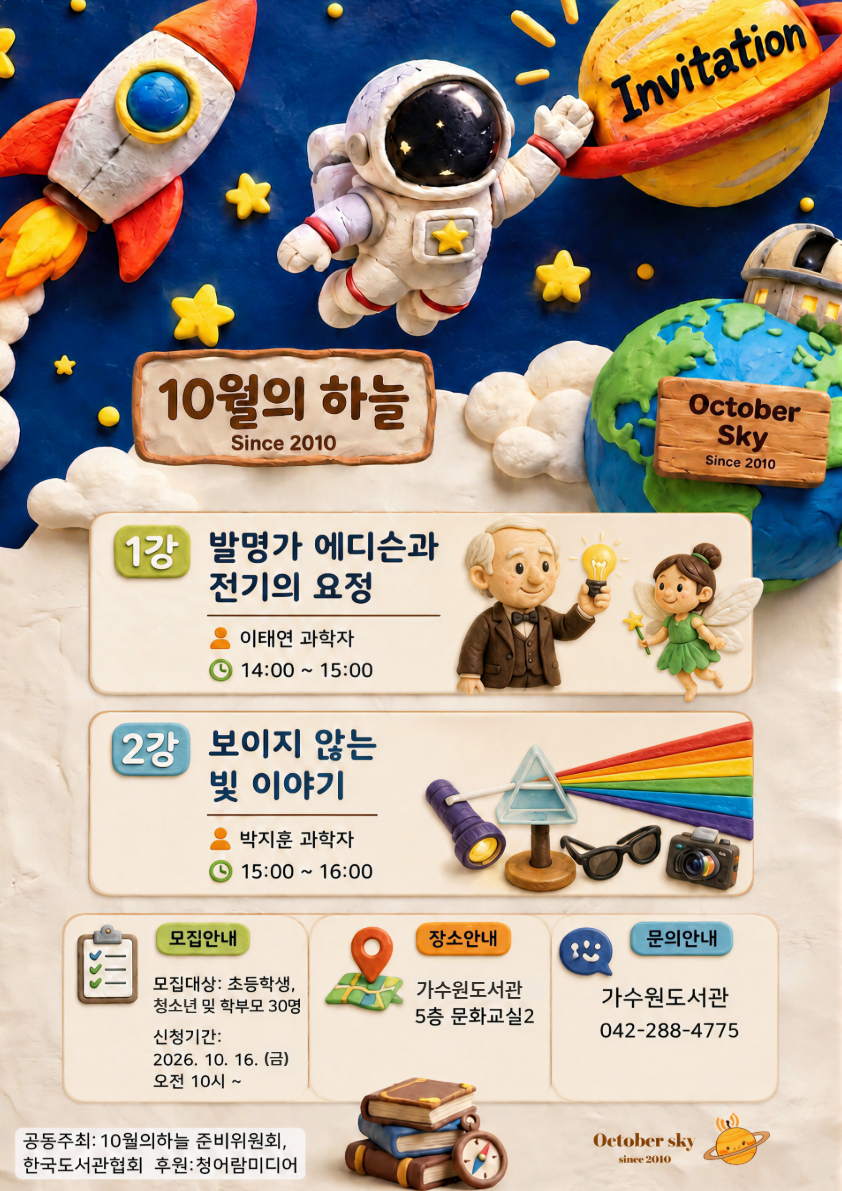 가수원도서관서 ‘10월의 하늘’ 과학 강연 개최