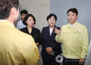 전문학 서구청장, 여름철 재난 대비 탄방지하차도 현장 점검