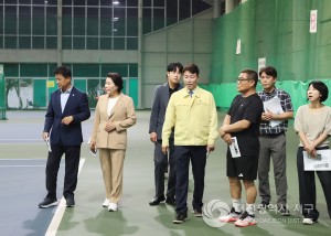 전문학 서구청장, 오량실내테니스장 시설 개선 현장 점검